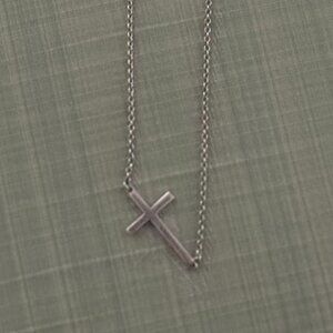 Sterling silver side heart necklace